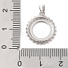 925 Sterling Silver Micro Pave Cubic Zirconia Pendant Setting STER-H113-04P-01-3