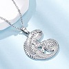 304 Stainless Steel Pendant Necklaces NJEW-H059-07P-1