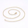 304 Stainless Steel Curb Chain Necklaces MAK-L015-32E-2