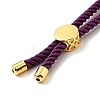 Half Finished Twisted Milan Rope Slider Bracelets FIND-G032-01G-25-4