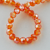 Electroplate Glass Bead Strands X-EGLA-R015-6mm-28-1