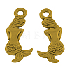 Tibetan Style Alloy Mermaid Pendants TIBEP-5402-AG-LF-1