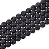 Synthetic Lava Rock Beads Strands G-S277-8mm-01-1