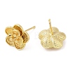 Flower Alloy Stud Earrings for Women PALLOY-Q447-17LG-2