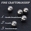 5Pcs 304 Stainless Steel Round Cord End Caps STAS-FH0002-40A-4