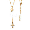 Vintage 306 Stainless Steel Crystal Rhinestone Rosary Bead Necklaces BS0386-5