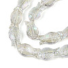 Transparency Electroplate Glass Beads Strands GLAA-T023-40B-02-3