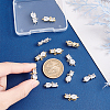 12Pcs 2 Colors Brass Clear Cubic Zirconia Connector Charms FIND-HY0001-24-3