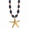 Ocean Alloy Starfish Pendant Resin Nuggets Beaded Necklaces for Women WG3D01A-01-2