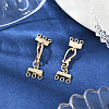 2Pcs Brass Hook and S-Hook Clasps FIND-BBC0004-40-4