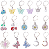 16 Pairs 16 Styles Alloy Enamel Leverback Earrings EJEW-BM0001-06-7