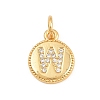 Brass Micro Pave Clear Cubic Zirconia Charms CU-CBA56CE-12G-W-1