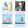 16 Sheets 8 Styles Waterproof PVC Colored Laser Stained Window Film Static Stickers DIY-WH0314-070-3