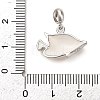 Rhodium Plated 925 Sterling Silver Enamel European Dangle Charms STER-P062-01A-06-3