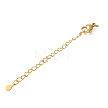 304 Stainless Steel Chain Extender with Teardrop Charms STAS-G383-01G-1