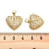 Brass Pave Clear Cubic Zirconia Pendants KK-U009-05F-G-3