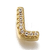 Rack Plating Brass Micro Pave Clear Cubic Zirconia Beads KK-G500-30G-L-1