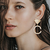 10Pcs Brass Stud Earrings KK-BC0011-54-6