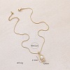 Minimalist 304 Stainless Steel Crystal Rhinestone Pendant Necklaces with Imitation Pearl CU2461-5