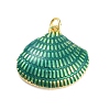 Real 18K Gold Plated Rack Plating Brass Enamel Pendants X-KK-M293-32G-03-1