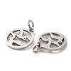 Non-Tarnish 304 Stainless Steel Charms STAS-D050-07P-09-3
