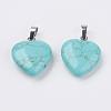 Synthetic Turquoise Pendants G-G956-B09-FF-2