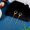Brass Leverback Earring Findings EJEW-TAC00037-6
