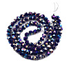 Electroplate Opaque Glass Beads Strands X-EGLA-T019-05J-3