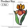 Bird of Paradise Flower Stained Acrylic Pendant Decoration HJEW-WH20003-24B-2