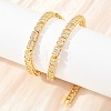 6MM Brass Pave Clear Cubic Zirconia Rectangle Tennis Necklaces KK-CBA4547-12G-3
