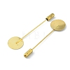 Round Tray Brass Stick Lapel Pins KK-TAC0013-12A-G-1