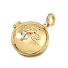 Brass Micro Pave Clear Cubic Zirconia Diffuser Locket Pendants KK-A303-28A-G-2