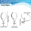 40Pcs 304 Stainless Steel Leverback Earring Findings STAS-SC0006-49-2