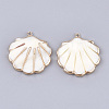 Electroplate Freshwater Shell Pendants SHEL-T012-05A-2