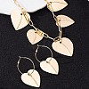 Alloy Heart Charm Necklaces & Hoop Earring Sets for Women WG0FBAA-01-3