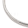 3MM Brass European Style Round Snake Chain Bracelets for Jewelry Making BJEW-G703-04P-2