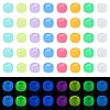 200Pcs 8 Colors Transparent & Luminous Plastic Beads KY-YW0001-87-2
