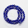 Handmade Evil Eye Lampwork Round Bead Strands X-LAMP-L055-6mm-06-2