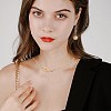 10Pcs Brass with Cubic Zirconia Fold Over Clasps ZIRC-BBC0002-67G-6