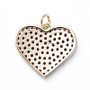Brass Micro Pave Medium Violet Red Cubic Zirconia Pendants KK-I658-41G-2