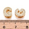 Brass Micro Pave Clear Cubic Zirconia Beads KK-T071-17G-G-3
