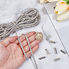 20Pcs Column Alloy Shoelace Buckle Connectors FIND-CY0001-95B-3
