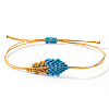 Handmade Waxed Cord Braided Bracelets for Women WF3570-2-1