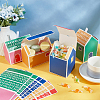 32Pcs 4 Styles House Shaped Cardboard Paper Foldable Gift Boxes CON-NB0002-23-5