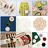 16Pcs 2 Colors Handmade Polyester Knitting Ornament Accessories DIY-BC0006-63-4