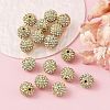 Alloy Rhinestone Beads RB-A034-12mm-A01G-4