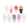 Transparent Resin Pendants RESI-H039-04P-1