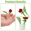 2Pcs Glass Flower Display Decorations AJEW-CO0001-04C-4