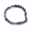 Natural Amethyst Bead Stretch Bracelets BJEW-K213-05-2