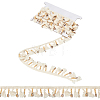 3Yards Cotton & Shell & Wood Beaded Trim Ribbon DIY-GA0010-14-1